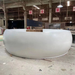 China Artificial Stone Round Bowel Moon Shape Hotel Reception Desk