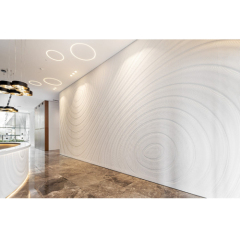 3D Engraved Corian Acrylic and Fiberglass Lighted Reception Desk Desk
