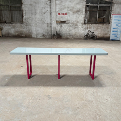 Grey Corian Table Top Stainless Steel Foldable Conference Table with Soft Edges