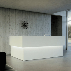 Square Shape In Stock Reception Counter Salon Front Cash Desk
