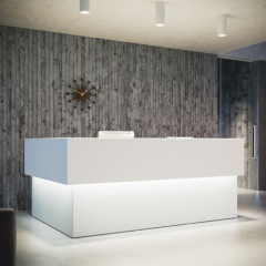 Square Shape In Stock Reception Counter Salon Front Cash Desk