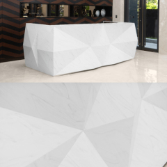 Bespoke Corian Stone Color Front Kitchen Counter Optical Reception Desk