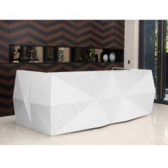 Bespoke Corian Stone Color Front Kitchen Counter Optical Reception Desk