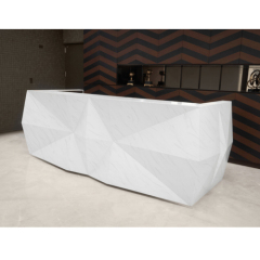 Bespoke Corian Stone Color Front Kitchen Counter Optical Reception Desk