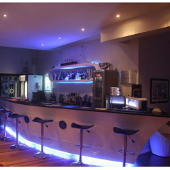 Led Large Dimension Solid Surface Boat Bar Counter Chair Set