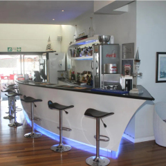 Led Large Dimension Solid Surface Boat Bar Counter Chair Set