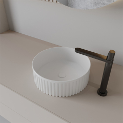 Corian Solid Surface Sink Bathroom Vanity Cabinet Set with Counter Top