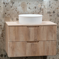 Corian Solid Surface Sink Bathroom Vanity Cabinet Set with Counter Top