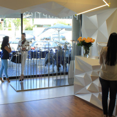 Corian Solid Surface Reception Desk Cashier Counter for Optical Shop