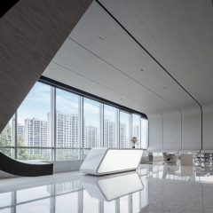 Office Counter Backlit Translucent Stone Reception Desk for Salesroom