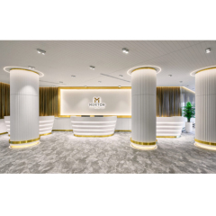 Jewelry Store Solid Surface Reception Lobby Desk Table With LED
