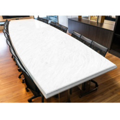 Boat Shape Meeting Table Top Portable Conference Table with Chairs