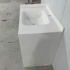 Free Installation Wash Hand Basin Corian Bathroom Sink for Balcony