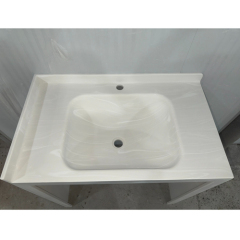 Free Installation Wash Hand Basin Corian Bathroom Sink for Balcony