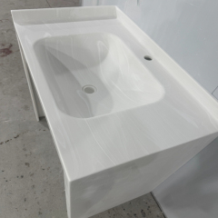 Free Installation Wash Hand Basin Corian Bathroom Sink for Balcony