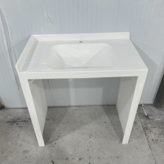 Free Installation Wash Hand Basin Corian Bathroom Sink for Balcony