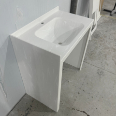 Free Installation Wash Hand Basin Corian Bathroom Sink for Balcony