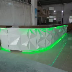 Led White Solid Surface Bar Counter Table Furniture for Hotel
