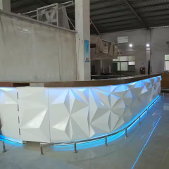 Led White Solid Surface Bar Counter Table Furniture for Hotel