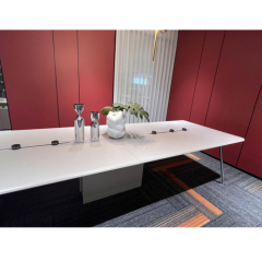 Simple Design Cheap Solid Surface Stone Executive Conference Meeting Tables