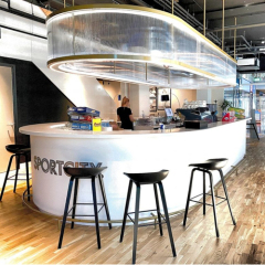 Corian Cocktail Bar Station Island Counter Design Commercial Bar Equipment