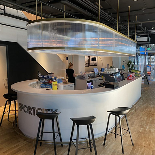 Corian Cocktail Bar Station Island Counter Design Commercial Bar Equipment
