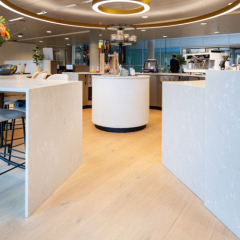 Solid Wood and Corian Shopping Mall Perfume Shop Design Bar Counter