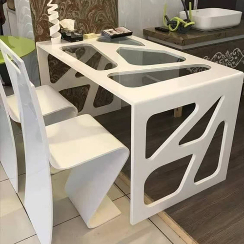 Stylish Fiberglass Marble Stone Ceo Table Office Desk Chair Set