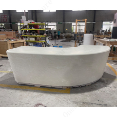 Corian President Office Desk Round Shape Chairman Boss Office Tables