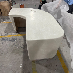 Corian President Office Desk Round Shape Chairman Boss Office Tables
