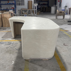 Corian President Office Desk Round Shape Chairman Boss Office Tables