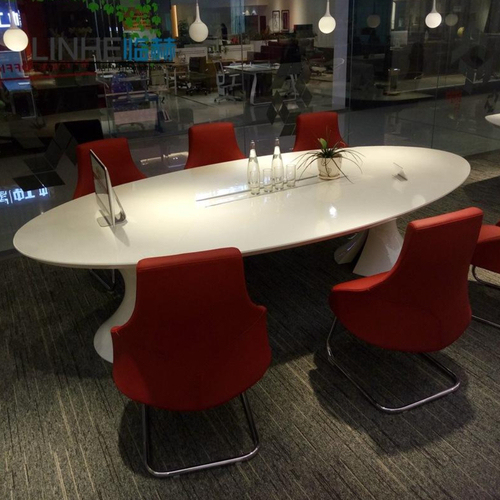 Touch Screen Luxury Meeting Office Folding Oval Conference Table