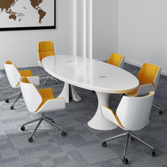 Touch Screen Luxury Meeting Office Folding Oval Conference Table