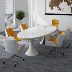 Touch Screen Luxury Meeting Office Folding Oval Conference Table