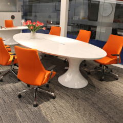 Touch Screen Luxury Meeting Office Folding Oval Conference Table