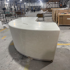 Corian President Office Desk Round Shape Chairman Boss Office Tables