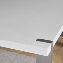 Contemporary Luxury Solid Surface Dining Table French Dinner Desk for Home