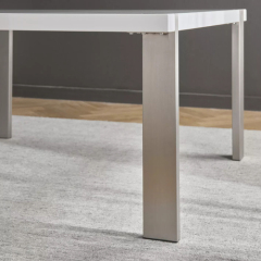 Contemporary Luxury Solid Surface Dining Table French Dinner Desk for Home