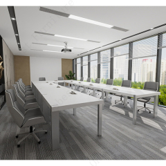 Corian Solid Surface U Shape Conference Table White Boardroom Furniture