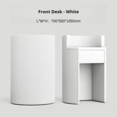 Mini Small Round Corian Event Party Reception Desk for One Person