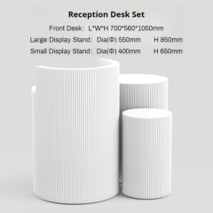 Mini Small Round Corian Event Party Reception Desk for One Person
