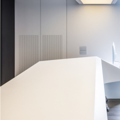 Beautiful Home Office Furniture White Solid Surface Cubicles Staff Desk