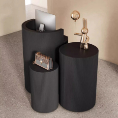 Mini Small Round Corian Event Party Reception Desk for One Person