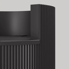 Mini Small Round Corian Event Party Reception Desk for One Person