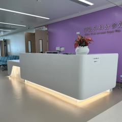 Solid Surface Quartz Stone Lighted Reception Desk Table With ADA Compliant