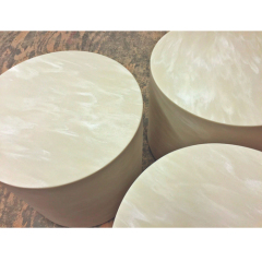 Office Living Room Side Desk Table Set Modern Circular Stone Coffee Tables