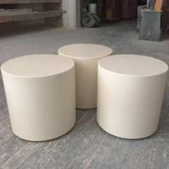 Office Living Room Side Desk Table Set Modern Circular Stone Coffee Tables