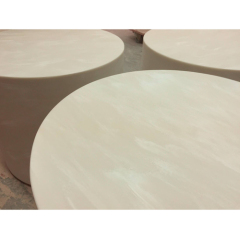 Office Living Room Side Desk Table Set Modern Circular Stone Coffee Tables