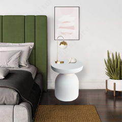 Living Room and Bedroom Coffee Side Table Corian Solid Surface Round Tables