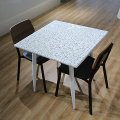 Milk and Tea Shop Solid Surface Dining Table Custom Size Foldable Desks